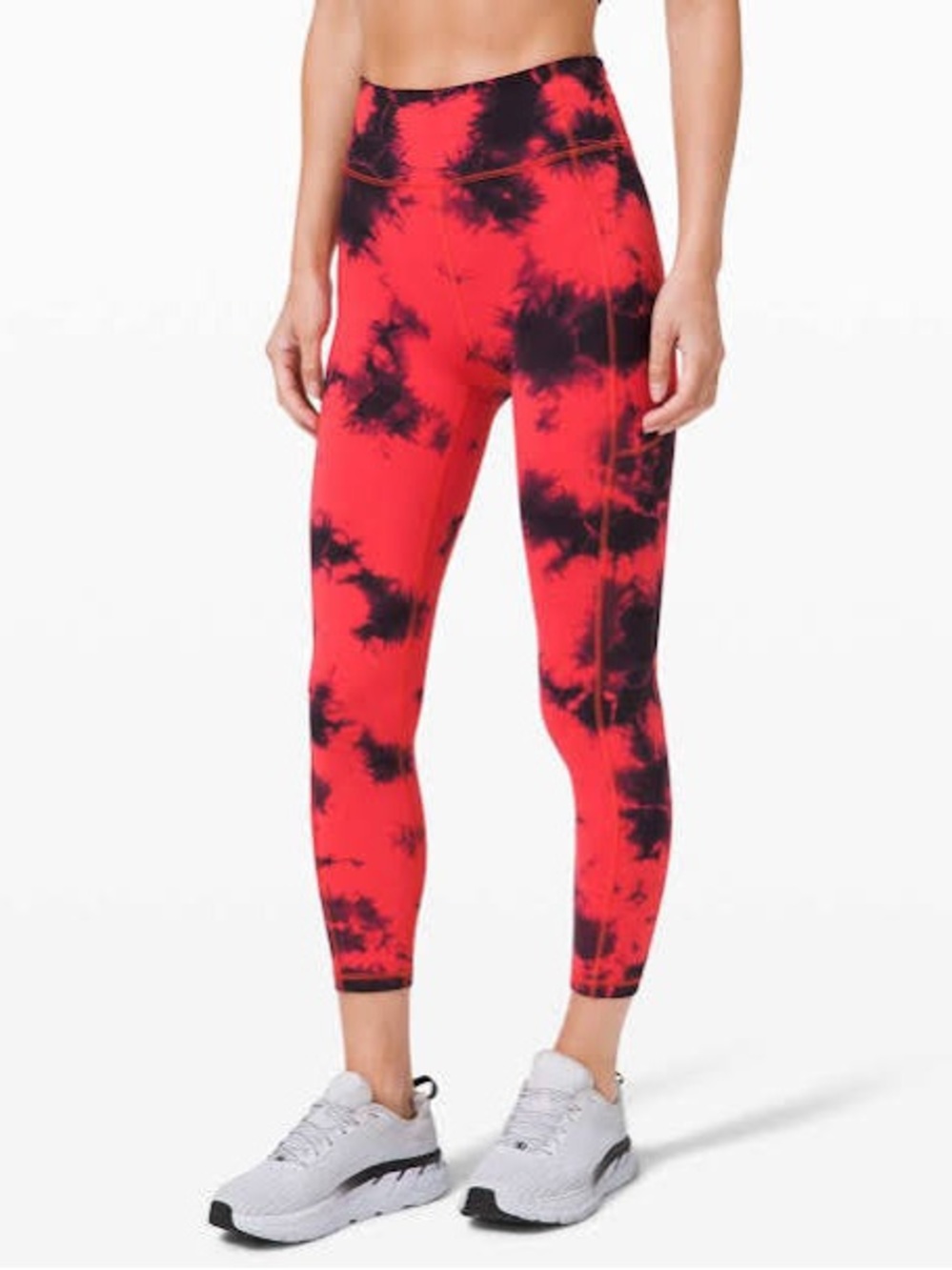 Lululemon Invigorate High-Rise leggings in Tie Dye Carnation Red Black size 4